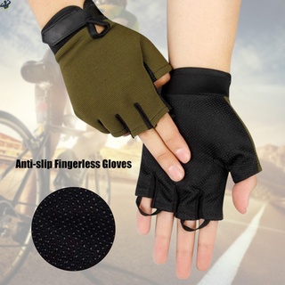 Ll 1 par de guantes transpirables de medio dedo para conducir ciclismo ligero antideslizantes sin dedos guantes