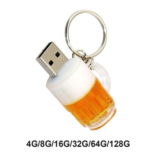 USB Flash Drive cerveza taza USB 2.0 Pendrive con llavero USB Jump Drive