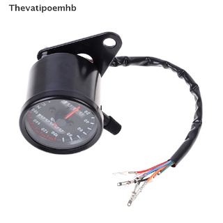thevatipoemhb Universal Black Motorcycle Dual Speedometer Odometer 12V Moto with LED Indicator Popular goods