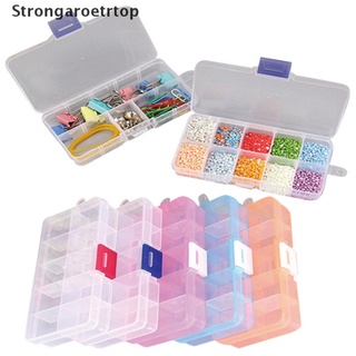 [Strong] Plastic 10 Slots Adjustable Jewelry Storage Box Case Craft Organizer Beads .