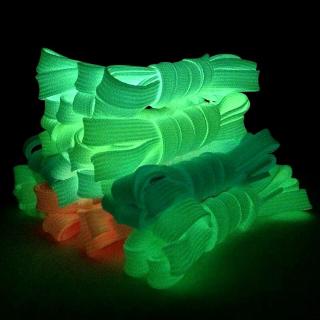 1 Par De Cordones De Seguridad Luminosos Para Corredores/Deportivos Planos Unisex Zapatos De Lona Fluorescente De Noche Brillante En La Oscuridad (1)