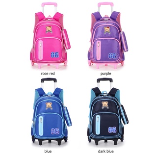 petersburg de dibujos animados lindo oso niños maleta de viaje carro bolsa de equipaje mochila escolar