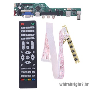 <White> T.V53.03 Universal LCD controlador de TV controlador de la placa base de TV analógica V53 (1)