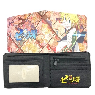The Seven Deadly Sins Meliodas Pu Leather Casual Card Wallet Anime Cartoon Coin Purse for Boy and Girl ID Wallet Gifts