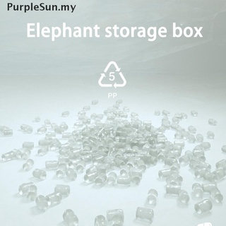 [Purplesun] caja de chupete portátil con forma de elefante, caja segura para pezón PP MY