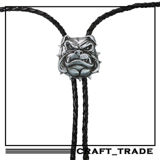 [craft] Collar De cuero Pu trenzado para hombre/collar De vaquero occidental/pastel/corbata