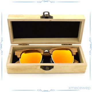 Vintage Wooden Sunglasses Box Case Holder Organizer Container Anti-