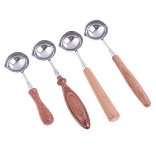 [GAV&CL] cuchara de cera selladora de cera de fusión cuchara Vintage mango de madera sello de sellado cuchara de cera (3)