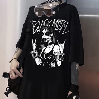 [COD&Ready stock] tshirt for women Gothic T-shirt Harajuku tops female print summer kpop anime fashion T-shirt Plus Size (1)