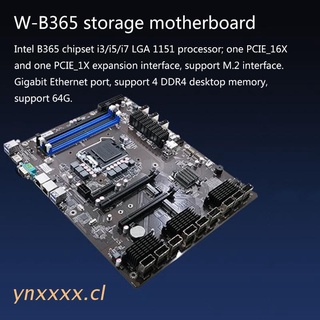 ynxxxx B365 Escritorio Minero Placa Base LGA 1151 i3/i5/i7 CPU DDR4 Baja Potencia Para Minería (1)