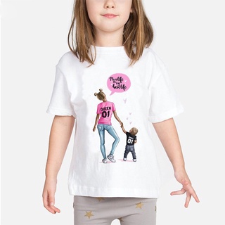 Camiseta infantil manga corta Super Mama impresión manga corta camiseta infantil