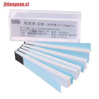 【jitinayuan】Chlorine Test Paper Strips Range 10-250mg/lppm Color Chart Cle