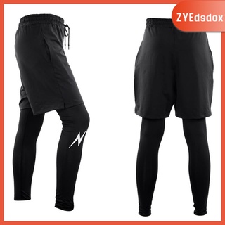 Los Hombres Gimnasio Fitness Pantalones Cortos De Compresión Base De La Capa De Entrenamiento Apretado M (7)