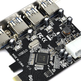 【juejiang】FAST USB 3.0 PCI-E PCIE 4 PORTS High Tech Express Expansion Card Adapter ED