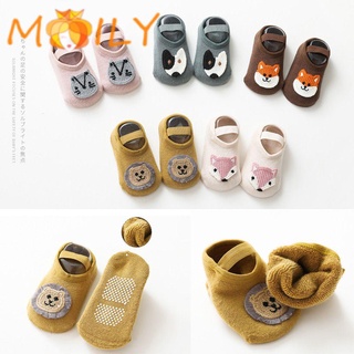 MOILY Indoor Infant Crib Shoes Autumn Winter Toddler Accessories Cotton Floor Socks Prewalker Newborn Anti-slip First Walkers Soft Animal Baby Socks