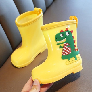 Los niños zapatos de lluvia de los niños lindo de dibujos animados botas de lluvia de las niñas bebé zapatos de agua antideslizante de los niños de frotamiento (3)
