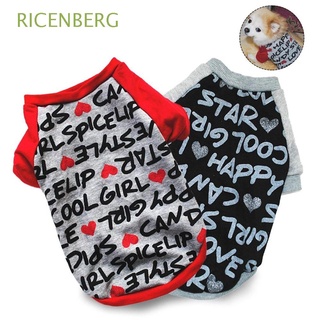 ricenberg otoño cachorro abrigos de algodón mascota ropa perro ropa gatito disfraces para perros pequeños camisa letra impreso chihuahua sudaderas gato sudadera/multicolor