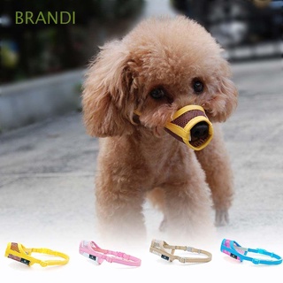 BRANDI Nylon Mouth Muzzle Breathable Pet Product Dog Muzzle Chew Mesh Anti Bite Bark Chewing Safety Adjustable Soft Mouth Grooming/Multicolor
