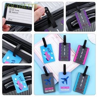 FOCUSETTE Travel Accessories Luggage Tag PVC Suitcase ID Address Holder Baggage Boarding Portable Label