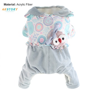 ahstory_ Soft Texture Pet Jumpsuits Cute Puppy Cats Pajamas Clothes Costume Dress-up for Autumn (4)