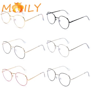 moily uv400 gafas de ordenador de moda retro gafas de juego gafas de metal marco redondo círculo anti deslumbramiento se puede equipar con otras gafas anti luz azul