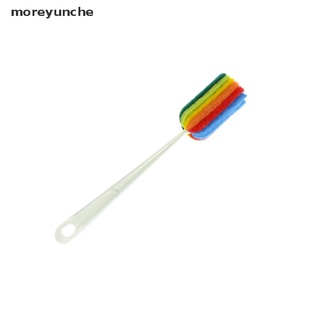 moreyunche rainbow mango largo fácil taza cepillo esponja limpiador cepillo de limpieza botella fregador cl