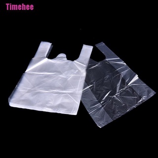 [Timehee] 52pcs 20*30cm Plastic T-Shirt Retail Shopping Supermarket Bags Handles Packaging,