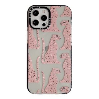 Casing iPhone 12 11 Pro Max 6 6s 7 8 Plus XR X XS MAX SE 2020 Tide brand casetify Pink leopard Soft Phone Case