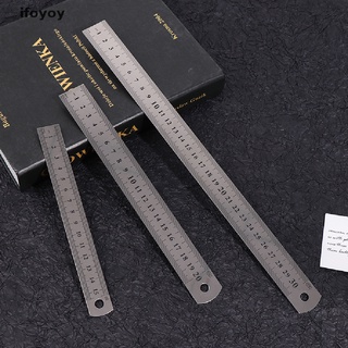 Ifoyoy 3Pcs Stainless Steel Ruler for Engineering School Office 15cm/20cm/30cm CL