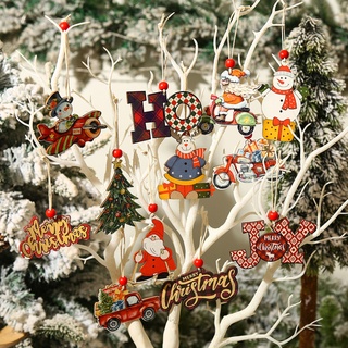 Decoraciones De Navidad Creativo color Pintura Carta Patrón Viejo Muñeco De Nieve Coche Colgante Árbol Decoración Accesorios MU