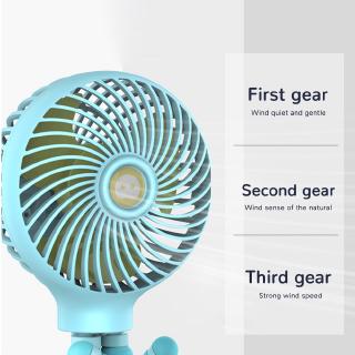 [Onlytoday]Mini ventilador de mano para cochecito de pulpo, portátil, ventilador de escritorio, ajustable, 3 velocidades, ventilador de viaje (7)