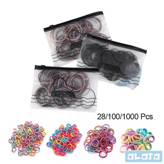 100 pzas/1000 pzas/paquete De ligas De goma De goma pequeñas Coloridas pequeñas ligas Para el cabello/accesorios Elásticos Para el cabello