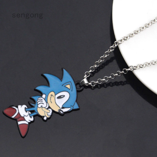 Nuevo collar de Anime Sonic The Hedgehog joyería de juego regalos