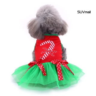 suv- navidad mascota perro cachorro princesa vestido falda ropa suave caliente disfraz ropa
