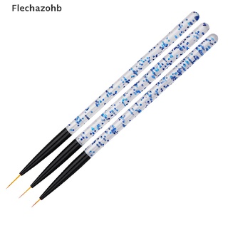 [flechazohb] 3 unids/set uñas arte línea de pintura pluma 3d puntas acrílicas uv gel pinceles herramienta de dibujo caliente