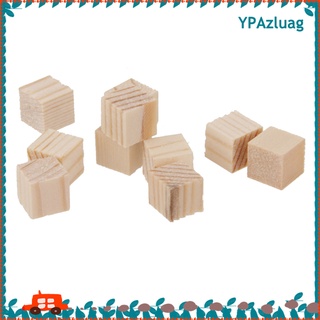 50 piezas de 10 mm formas de madera sin terminar bloques cubo adornos para manualidades de niños