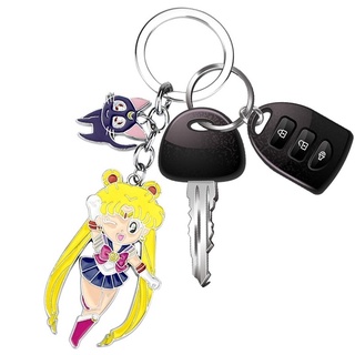 Keshieng Anime Sailor Moon Tsukino Usagi - llavero de aleación para coche, diseño de Cosplay (4)