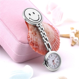 Mm sonrisa cara enfermera Fob reloj Clip reloj de uso médico bolsillo de cuarzo cierre reloj (1)