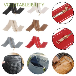 VOLUTABLEIBILITY Handmade DIY Bag Hardware Handbag Zip Fastener PU Leather Zipper Accessories Sewing Craft Replacement Bag Parts/Multicolor