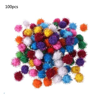 ii 100pcs 30mm mini poms suave esponjoso pompones bola de purpurina hechos a mano juguetes de niños diy suministros de costura de color mezclado