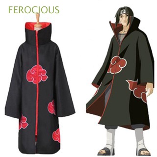 FEROCIOUS New Cosplay Costumes Adult Kids Akatsuki Naruto Cloak Superior Quality Halloween Party Dress Up Anime Convention Robe Cape