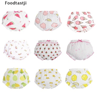[Foodtastji] 3 piezas/lote bebé ropa interior de algodón bragas niñas lindo calzoncillos verano pantalones cortos.