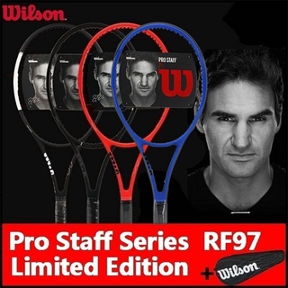 R&K Wilson raqueta de tenis Pro Staff RF97 Federer Signature rojo negro entrenamiento profesional completo carbono con cuerda