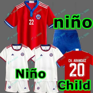 Talla 3-14Year Chile Niños Niño laroja Jersey Fútbol Camisas 2022