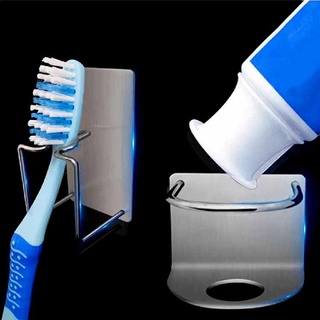 [I] 1pc Bathroom Wall Mounted Stainless Steel Toothbrush Hook Toothpaste Holder [HOT]
