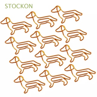 stockon lindo clips de papel creativo oro clip de papel dachshund abrazaderas de papel personalización de dibujos animados en forma especial de animal dorado forma marcapáginas clip