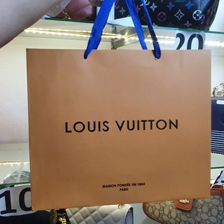 Bolsa de papel LV LUIS V X ITTON gran tamaño bolsa de embalaje regalo bolsa de la compra marca (puede bacalao)