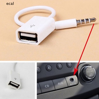 ecal 3.5mm male aux audio plug jack to usb 2.0 female converter cord cable car mp3 CL