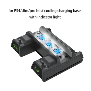 Para PS4/PS4 Slim Pro Soporte Vertical LED Ventilador De Refrigeración Dual Controlador Cargador Estación De Carga Coolor Impresionante (2)