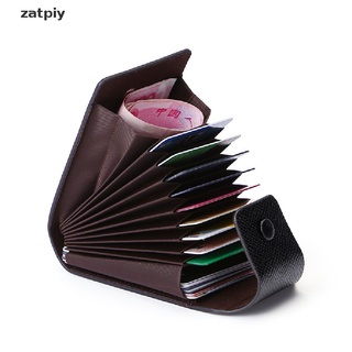 zatpiy - cartera de cuero unisex, diseño de tarjetas de crédito, organizador de bolsillo cl (8)